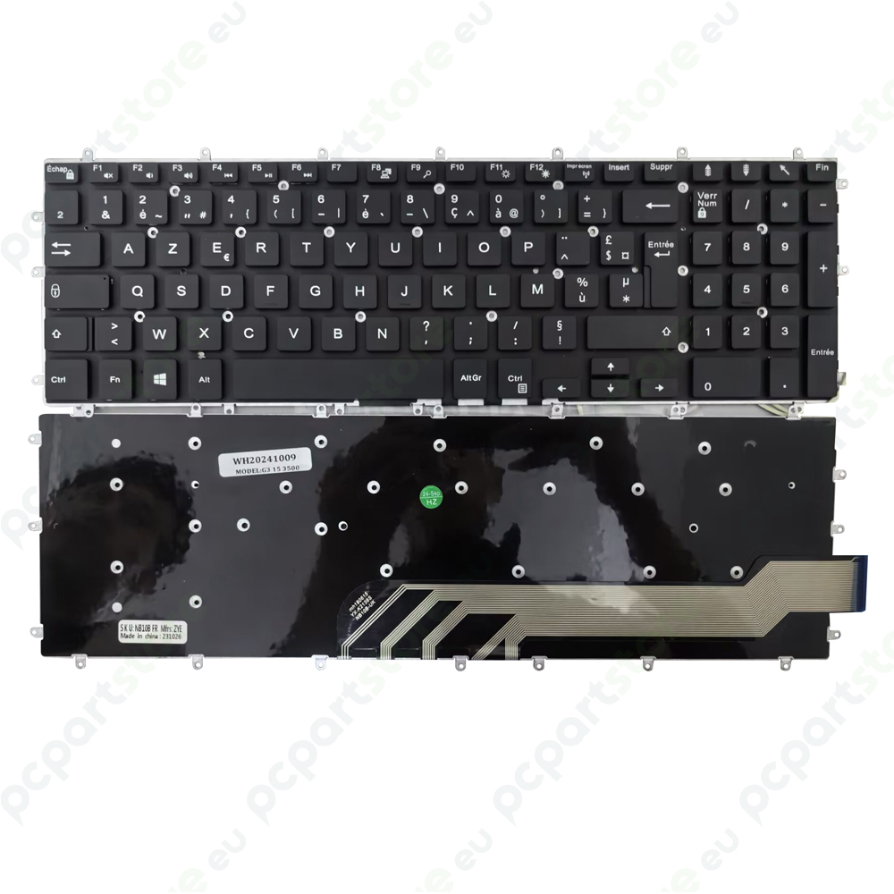 Clavier Azerty Français pour Dell G3 15 3500 3579 3779 3581 3582 3583 3584 G5 15 5500 5505 5587 G7 15 7588 3579