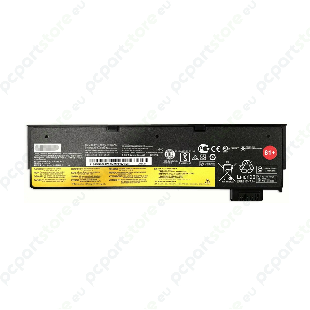 Batterie pour ordinateur portable Lenovo T470 T480 T570 T580 P51S P52S