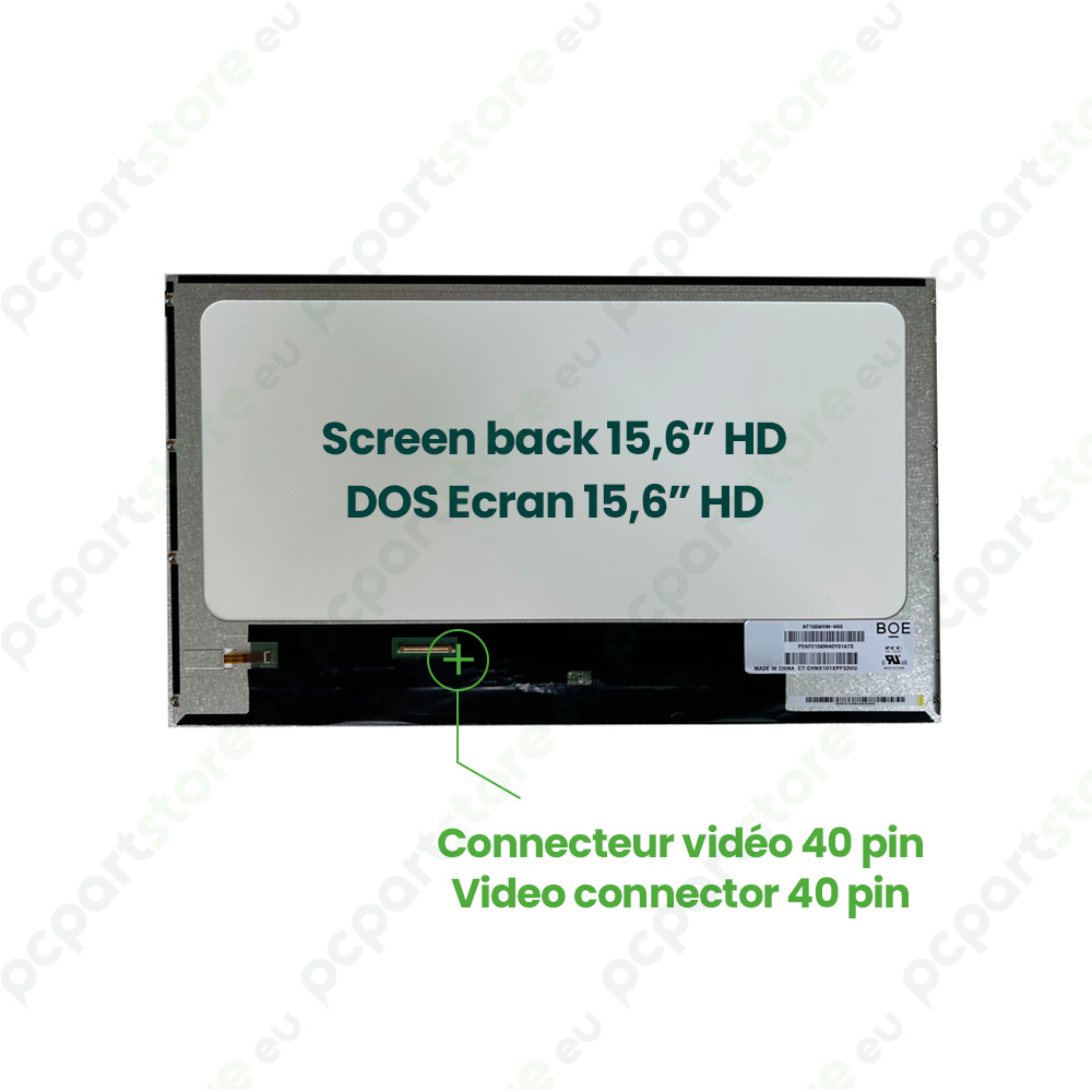 Dalle Ecran BOE NT156WHM-N50 15.6 " LED reconditionnée pour ordinateur portable